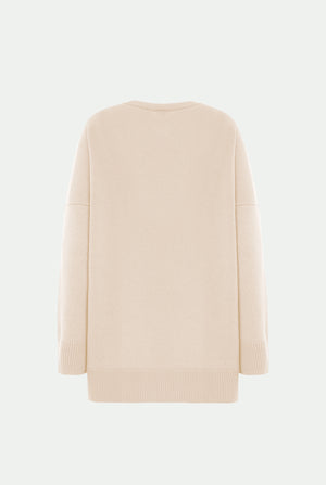 V neck sweater in luxury cashmere