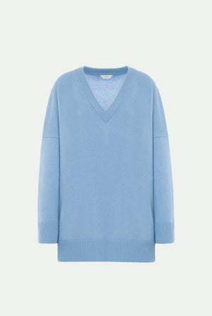 V neck sweater in luxury cashmere