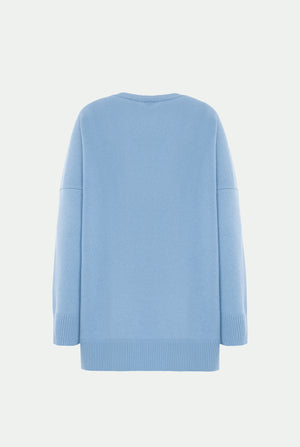 V neck sweater in luxury cashmere