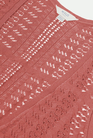 V-Ausschnitt-Top aus Makò-Baumwolle