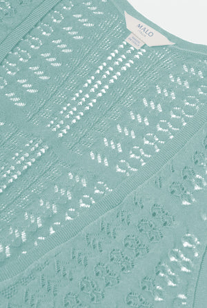 V-Ausschnitt-Top aus Makò-Baumwolle