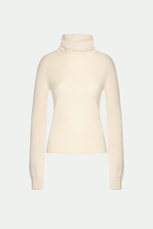 Maglia collo alto in cashmere seta