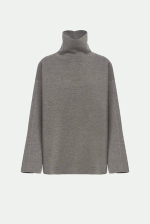 Collo alto in cashmere seta