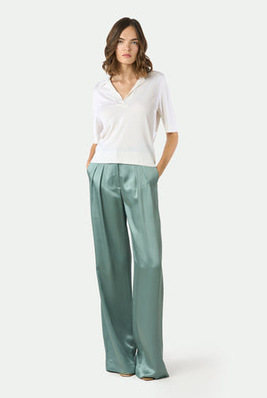 Polo aus Kaschmir und Seide