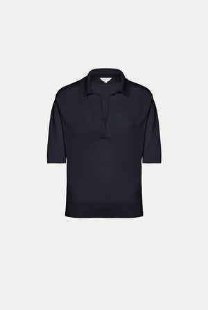 Cashmere and silk polo