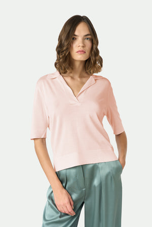 Polo in cashmere silk