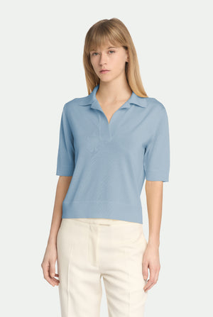 Polo in cashmere silk