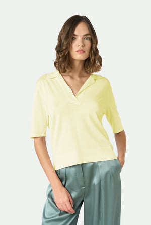 Polo in cashmere silk