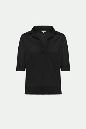 Polo en cachemire et soie