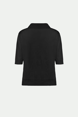 Polo en cachemire et soie