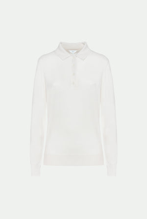 Cashmere and silk polo shirt