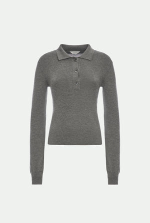 Polo costina in cashmere seta