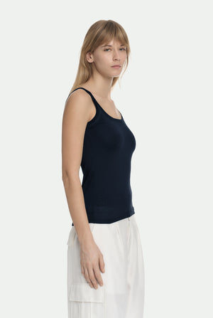 Tank top in cashmere silk