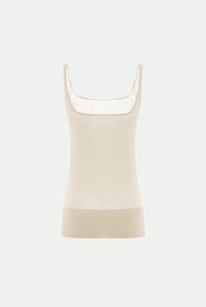 Ultra-fine cashmere tank top