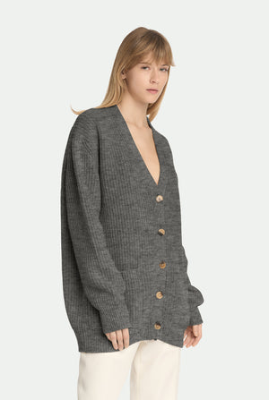 Cardigan côtelé en cachemire