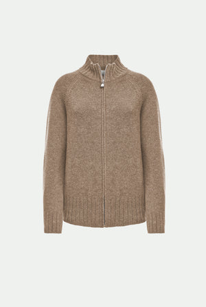 Bomber zippé raglan en cachemire