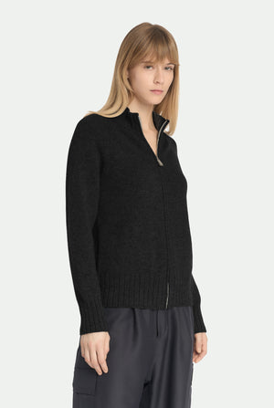 Bomber zip raglan in luxury cashmere