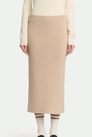 Ribbed skirt in luxury cashmere