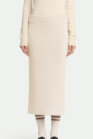 Ribbed skirt in luxury cashmere
