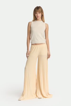 Pantalon plissé en viscose