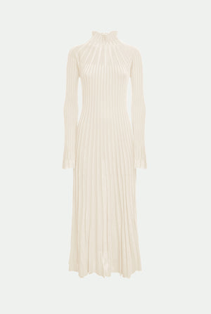 Kleid aus Viskose in Vanisé-Rippenstrick