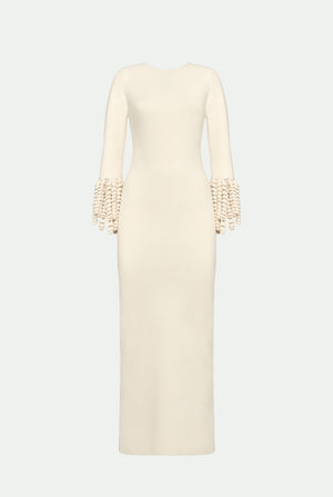 Kleid aus Schurwolle und Seide