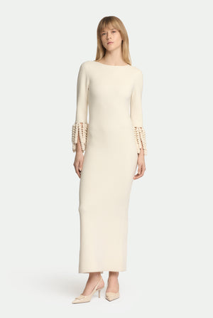 Kleid aus Schurwolle und Seide