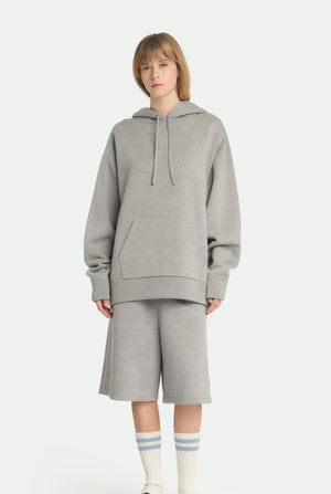 Sweatshirt aus Schurwolle und Seide