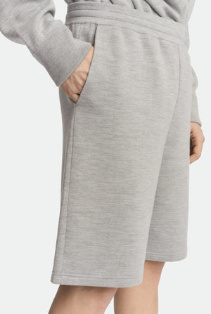 Bermuda shorts in double knit in virgin wool and silk mix