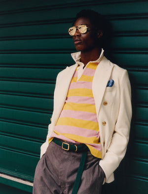 George Double-Breasted Blazer in wool and cashmere