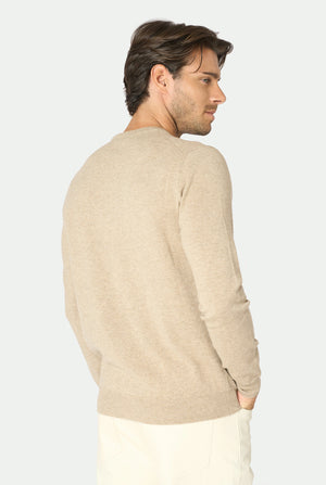 Jersey de cuello redondo de cachemira de lujo