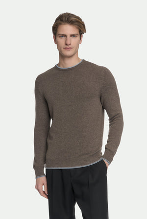 Maglia girocollo in luxury cashmere