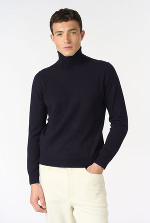 Maglia collo alto Alberto in Extrafine merino