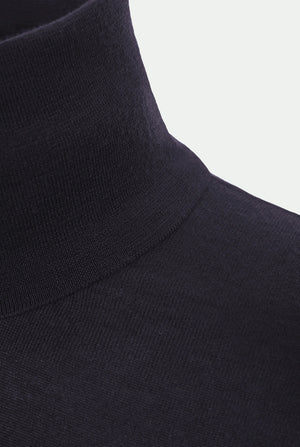 Maglia collo alto Alberto in Extrafine merino