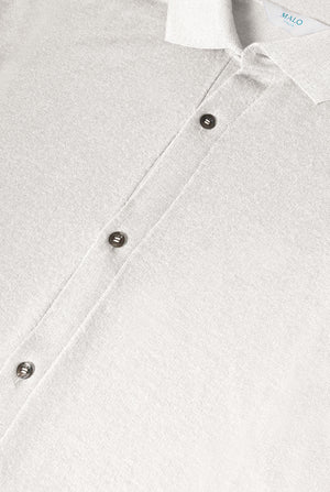 Super-fine merino wool polo shirt