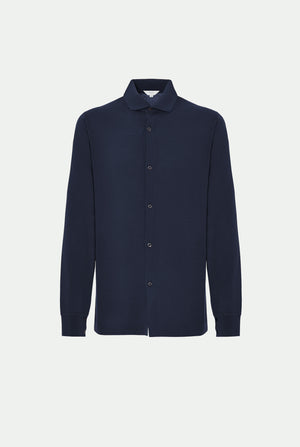 Super-fine merino wool polo shirt