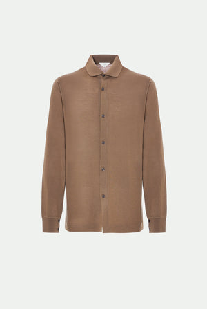 Super-fine merino wool polo shirt