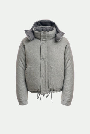 Reversible Waterproof Cashmere and wool blend down jacket