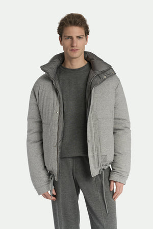 Reversible Waterproof Cashmere and wool blend down jacket