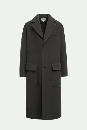 Cappotto monopetto in cashmere e lana vergine