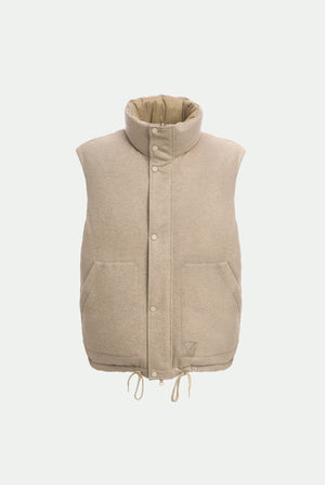 Reversible Waterproof Cashmere and wool blend down vest