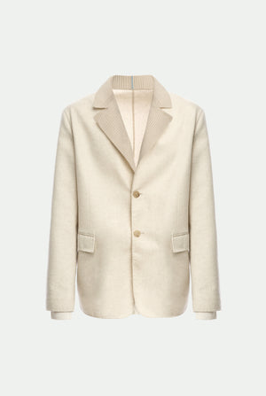 Einreihiger Blazer aus Schurwolle und Kaschmir