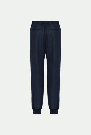 Virgin wool flannel trousers