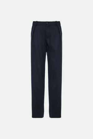 Virgin wool flannel trousers