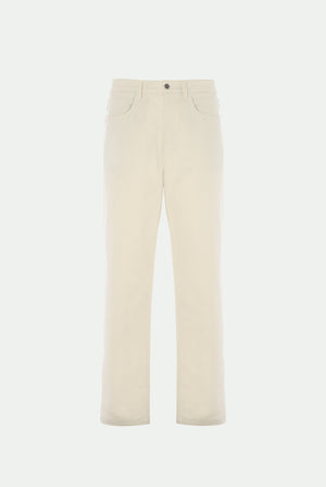 Stretch cotton and cashmere trousers