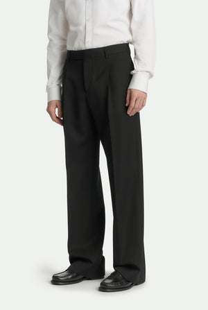 Pantalon jambes larges en laine vierge