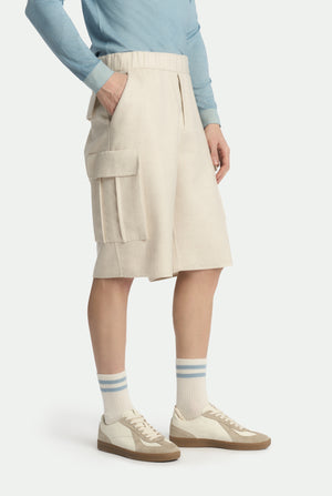 Bermuda cargo in lana vergine e cashmere