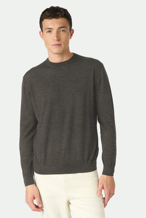 Maglia girocollo Alfredo in extrafine merino