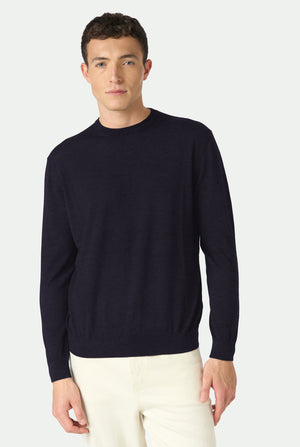 Maglia girocollo Alfredo in Extrafine merino