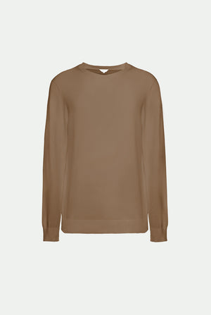 Jersey de cuello redondo de algodón indio